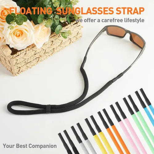 Miniatura 5 de Soporte para correa de lentes de sol para flotar, cordón ajustable para correa de lentes para hombres y mujeres, soporte para correa de gafas