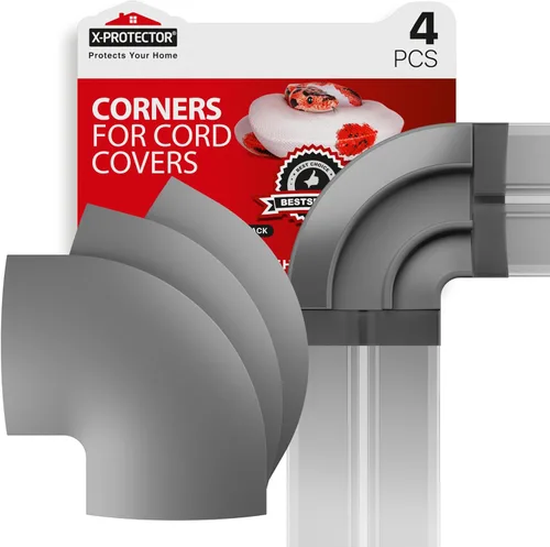 Miniatura 8 de Esquinas para cubiertas de cables de suelo de X-Protector - 4 UNIDADES - Material de silicona - Color negro - Autoadhesivas - Compatibles solo