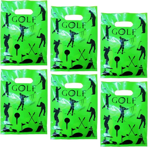 Oringaga 50 bolsas de regalo de golf, regalos de fiesta, bolsa de plástico de golf, bolsa de dulces de golf, suministros de fiesta, decoraciones de