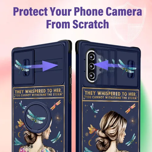 Miniatura 4 de Funermei Funda para teléfono Samsung Galaxy Note 10 Plus – Funda femenina bonita para niñas, diseño inspirador estético con funda para cámara