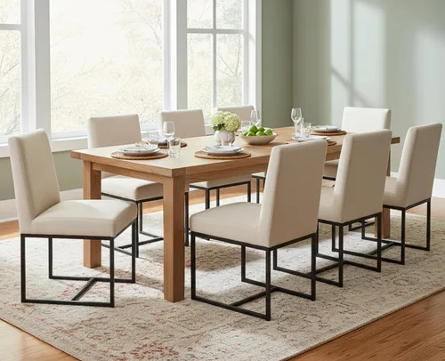 Miniatura 17 de Shunzhi Juego de 2 sillas de comedor modernas tapizadas de cuero PU, sillas de comedor de mediados de siglo, sillas laterales sin brazos, cómodas