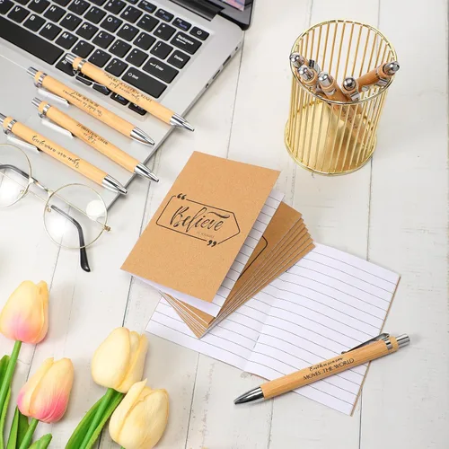 Miniatura 4 de Fulmoon 60 bolígrafos motivacionales, cuadernos inspiradores, regalos a granel, bolígrafos inspiradores, almohadillas de notas pequeñas, regalos