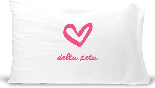 Miniatura 10 de sockprints Funda de almohada Alpha Chi Omega - Nombre de la hermandad con diseño de corazón. Funda de almohada 100% algodón tamaño estándar 20 x 30