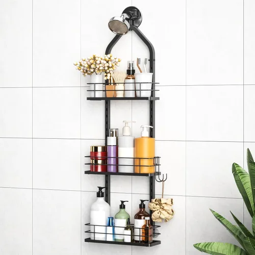Miniatura 11 de Organizador de ducha colgante para cabezales de ducha de mano, ajustable, organizador de ducha colgante de manguera de acero inoxidable, organizador
