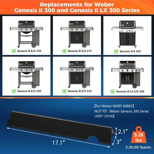 Miniatura 2 de Barras Saborizadoras Genesis II para Parrillas Weber Genesis II 300, Genesis ii E-310 ii E-315 ii E-335 ii S-310 ii S-335 ii SE-335, Barras