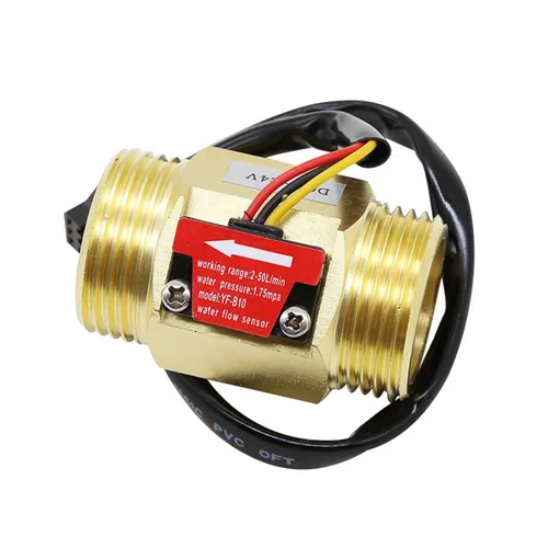 Miniatura 6 de Sensor de flujo de agua de rosca macho G1/2 pulgadas, interruptor de latón, efecto Hall, medidor de flujo líquido, contador BSP con sensor