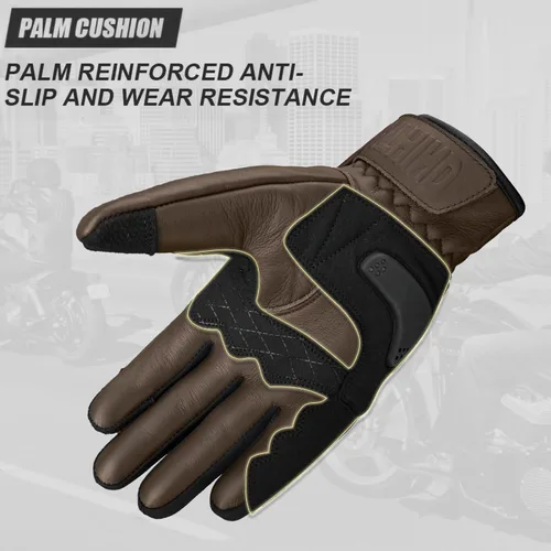Miniatura 4 de Guantes de motocicleta de cuero SATHIND para hombres y mujeres Pantalla táctil Dedo completo Guantes de motocicleta de piel de cabra
