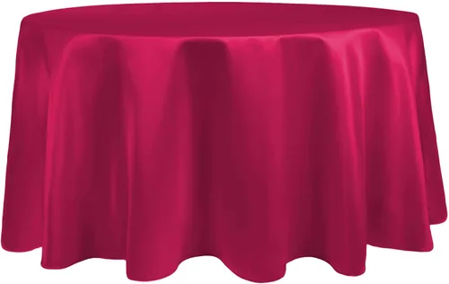 Miniatura 23 de Ultimate Textile Mantel redondo de satén nupcial de 60 pulgadas, se adapta a mesas de menos de 60 pulgadas de diámetro, berenjena morado berenjena