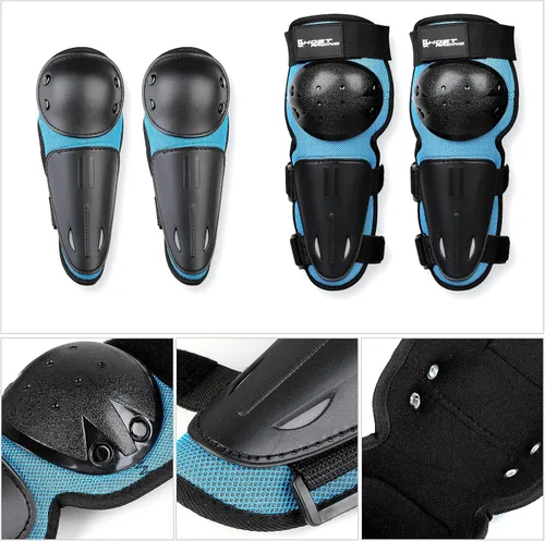 Miniatura 6 de JUSTDOLIFE 5 piezas de equipo de motocross juvenil, chaqueta de protección de armamento de motocicleta, armadura de motocicleta para niños con Azul