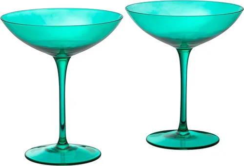 Miniatura 14 de The Wine Savant Champagne Coupes - Copas de champán coloridas de 12 onzas, Prosecco, juego de copas de mimosa, juego de copas de cóctel, cristalería