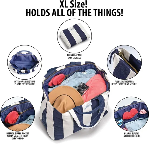 Miniatura 3 de Foundry by Fit + Fresh, All The Things - Bolsa de mano, equipaje, bolsa de lona de viaje, bolsas de fin de semana para mujer