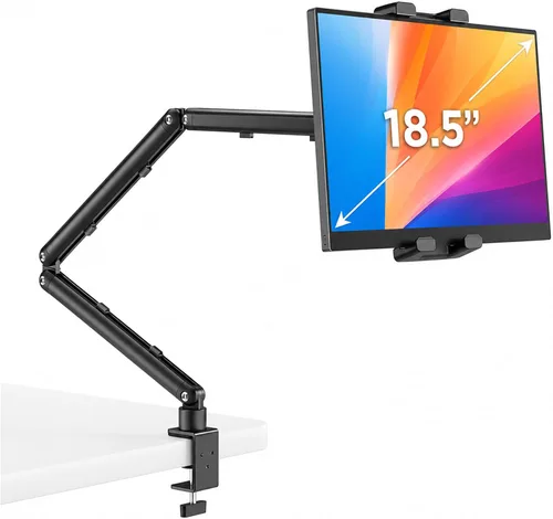 Miniatura 11 de Soporte de pared para iPad, soporte de pared para tableta, soporte giratorio de 360°, brazo de inclinación horizontal/vertical de 180°, compatible