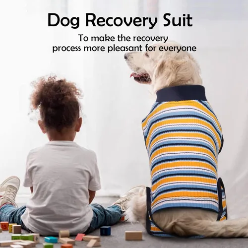 Miniatura 7 de Kuoser Traje de recuperación para perros y gatos después de la cirugía, camisa profesional de recuperación de mascotas, vendajes para heridas