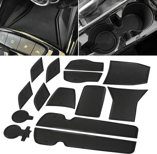 para accesorios Chevy Trax 2024 2025 2026 - Inserto para portavasos, alfombrilla para ranura de puerta, almohadilla para revestimiento de consola