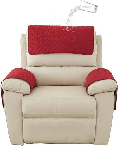 Miniatura 15 de XMAYODS Funda impermeable para sillón con reposabrazos, fundas antideslizantes para sofá y reposacabezas, fundas para respaldo, fundas para sillón
