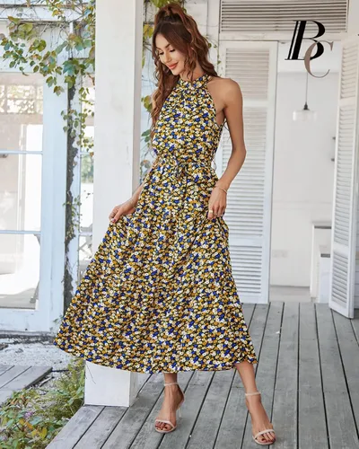 Miniatura 5 de BebreezChic Women Dresses 2022 Boho Floral Flowy Ruffled Dresses