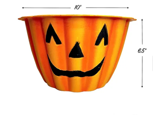 Miniatura 4 de Cesta de regalo de calabaza de Halloween con chocolates, dulces y aperitivos de primera calidad. Regalo para niños, familias y clientes