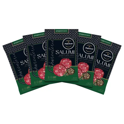 Miniatura 7 de Aufschnitt Meats Kosher Salumi - Salchicha en rodajas, carne de embutidos - Carne fermentada fina - 2 onzas, original, paquete de 12