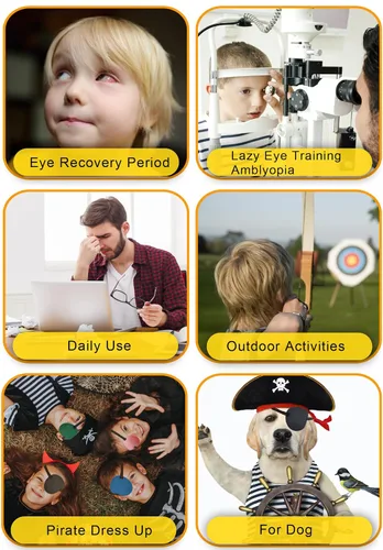 Miniatura 3 de 4 parches para los ojos, parches para los ojos súper suaves, parche médico ajustable 3D para adultos y niños, parches para ojos perezosos para ojos