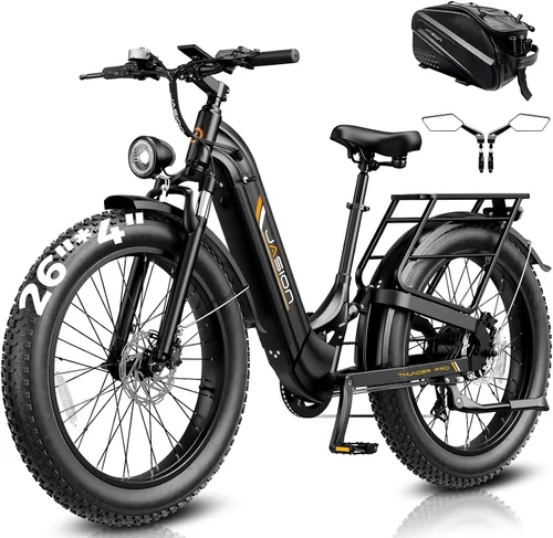 Miniatura 12 de Jasion Bicicleta eléctrica Thunder/PRO/ST, 2000 W/1800 W Peak Ebikes para adultos, neumático de grasa de 26 pulgadas, mejor bicicleta eléctrica