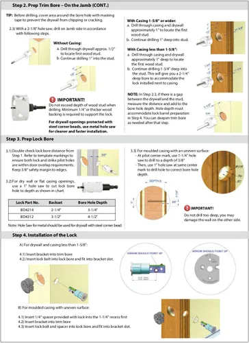 Miniatura 5 de INOX BD Series - Cerradura de privacidad para puerta de granero, para pared de 3-3/4 a 4-3/4 pulgadas, borde cuadrado de 2.362 in, negro grafito