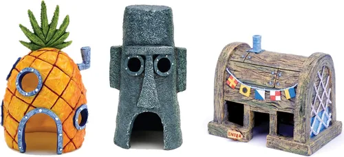 Miniatura 8 de Penn-Plax Nickelodeon Spongebob Squarepants Decoración de Resina - Autobús de Fondo de Bikini - para Acuarios y Peceras (SBR60) Naranja