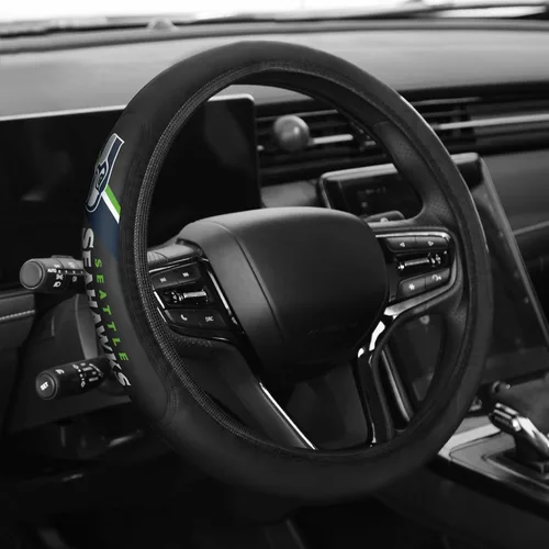 Miniatura 5 de Funda Deportiva de Cuero para Volante Accesorios de Automóvil, Tamaño Universal se Ajusta a Volantes de 14-15 Pulgadas de Todos los Vehículos