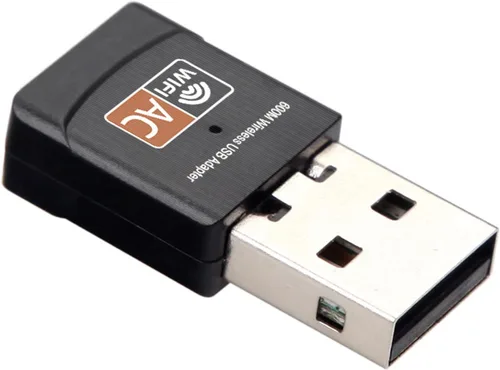 Miniatura 10 de Adaptador WiFi USB para PC, AC600M USB WiFi Dongle 802.11ac Adaptador de red inalámbrica con doble banda 2.4GHz/5Ghz para computadora portátil