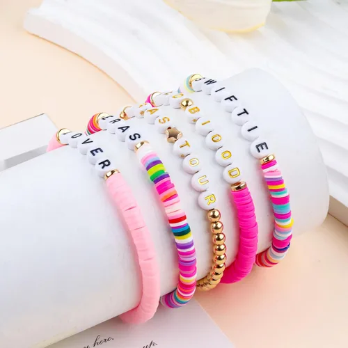 Miniatura 5 de EORRZZY Pulseras de la amistad TS Merch Singer Music Album Inspirado Pulsera Regalos para Fans Niños, Mujeres Niñas Decoración de Fiesta