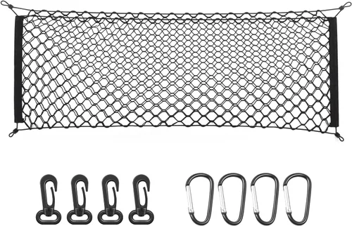 Miniatura 6 de Mictuning Upgraded 41"x30" organizador de carga neta auto camión de malla elástica de carga trasera – Ajuste Universal para SUV camiones mini