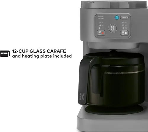 Miniatura 3 de K-Duo Essentials, cafetera de cápsulas de una sola porción para café caliente y helado y jarra, depósito de 72 Oz, múltiples tamaños de preparación