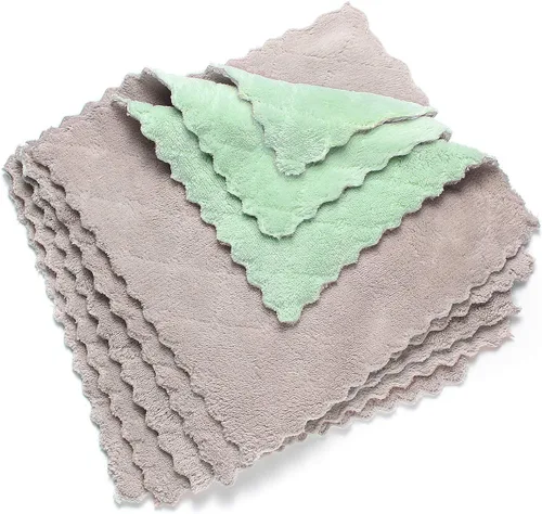 Miniatura 8 de kimteny Paños de limpieza de cocina, paños de microfibra, sin pelusas, reutilizables, para el hogar, súper absorbentes, de secado rápido, 10 x 10