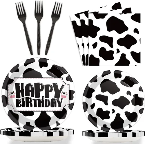 Miniatura 8 de 96 piezas de suministros de primera fiesta para niña, platos de papel rosa de un año, decoración de primer cumpleaños, color rosa, desechable, juego