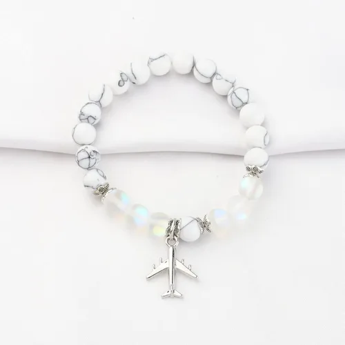 Miniatura 3 de FUSTMW Pulsera de avión, colgante de avión, joyería para asistente de vuelo, regalos de graduación para aviación, viajero, regalos seguros