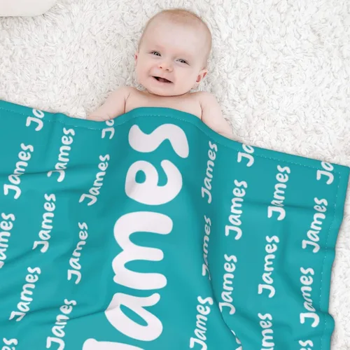 Miniatura 7 de Mantas de bebé personalizadas para niños y niñas, mantas con nombre personalizado, regalos para bebés, mantas personalizadas para niños, manta