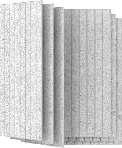 Miniatura 12 de UMIACOUSTICS 6 Piezas 47.2 x 23.6 Pulgadas Panel Acústico, Panel Decorativo de Pared Absorbente de Sonido para Oficina, Cine en Casa, Estudio, Nogal