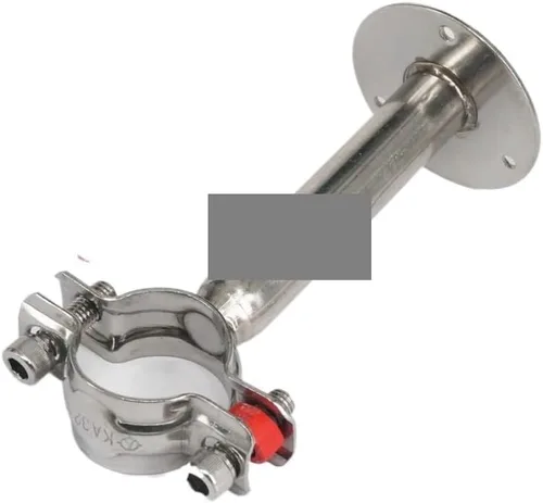 Miniatura 3 de 32mm 304 Stainless Steel Pipe Clamp Clip Support bracket with base plate Pole Length 100mm