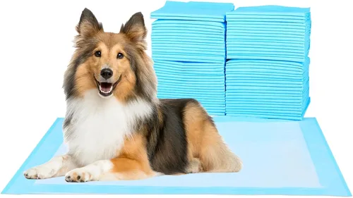 Almohadilla de entrenamiento impermeable súper absorbente para perros y cachorros, almohadilla para mascotas, azul (23.6 x 23.6 pulgadas (100