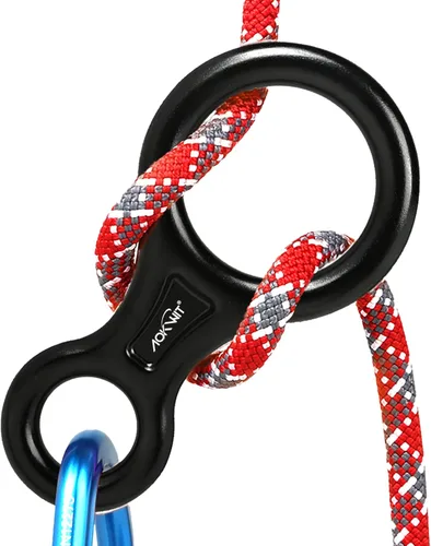 Rescate Figura 8 Descender Equipo de descenso Equipo de descenso 35KN/7,716.2 lbs 7075 Aleación de aluminio Placa de aparejo para escalada Belaying