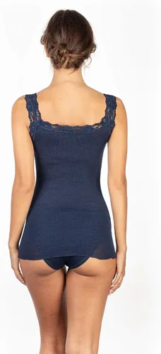Miniatura 3 de EGI Camiseta sin mangas con ribete de encaje de lana de lujo. Fabricada con orgullo en Italia.