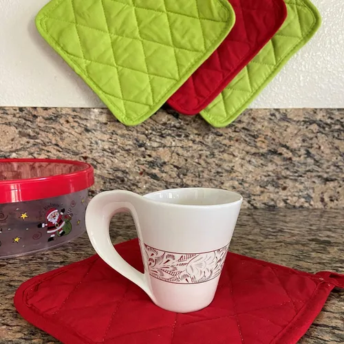 Miniatura 4 de Classic Home Paquete de 12 (docena) agarraderas de algodón, resistentes al calor, esenciales de cocina, juego de agarraderas, salvamanteles