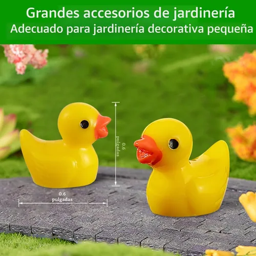 Miniatura 4 de Juego de 100 mini patos de resina a granel para decoración en miniatura en maceta, jardín, casa de muñecas, decoración de pasteles, kit de slime
