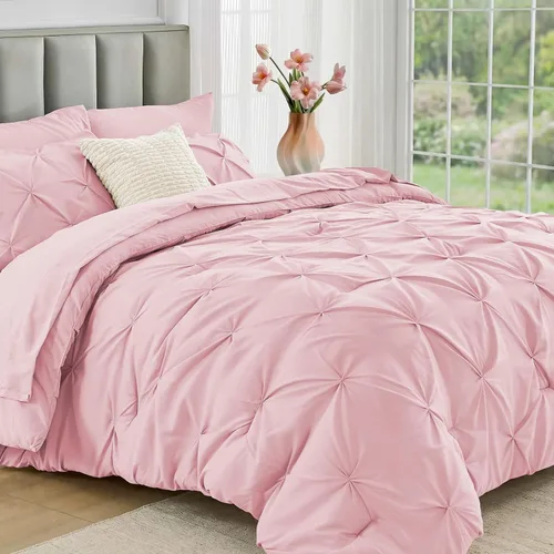 Miniatura 11 de JOLLYVOGUE Juego de edredón tamaño individual de 5 piezas – Juego de ropa de cama tamaño individual en una bolsa para todas las estaciones