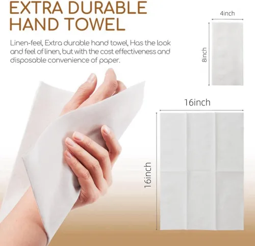 Miniatura 2 de Servilletas desechables con bolsillo integrado para cubiertos, servilletas tipo tela para bodas, fiestas, elegantes servilletas grandes de lino, 100
