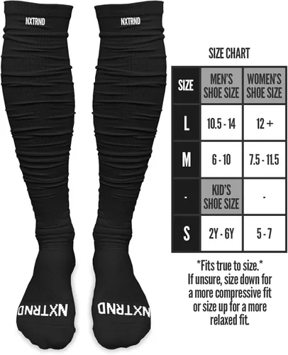 Miniatura 2 de Nxtrnd XTD - Calcetines de fútbol americano fruncidos, calcetines deportivos acolchados extralargos para hombres y niños