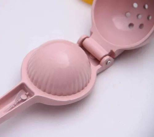 Miniatura 7 de Exprimidor manual de metal cítrico limón lima exprimidor, exprimidor de frutas, metal, herramienta de cocina (rosa)