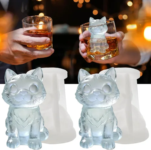 Miniatura 17 de Bandeja de moldes de silicona para cubitos de hielo de cangrejo 3D para whisky, cóctel, bebida, bar; detalles ricos. Divertido molde de animales