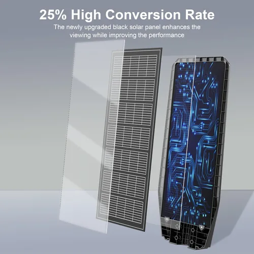 Miniatura 5 de loyoele Farola solar para exteriores, impermeable, del anochecer al amanecer, 9800 W, luces solares de estacionamiento comercial, gran luz