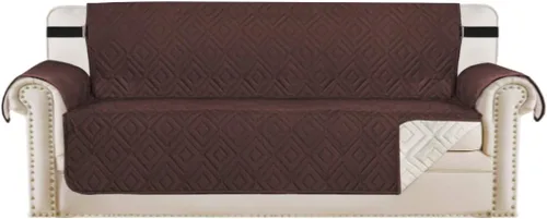 Miniatura 37 de H.VERSAILTEX Funda reversible para silla, protector de muebles antideslizante, resistente al agua, con correas elásticas de 2 pulgadas