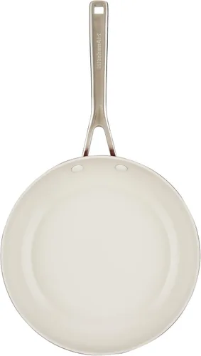 Miniatura 8 de KitchenAid Juego de utensilios de cocina antiadherentes de cerámica anodizada dura de 9 piezas, incluye sartenes, cacerola, olla, duradero, Empire
